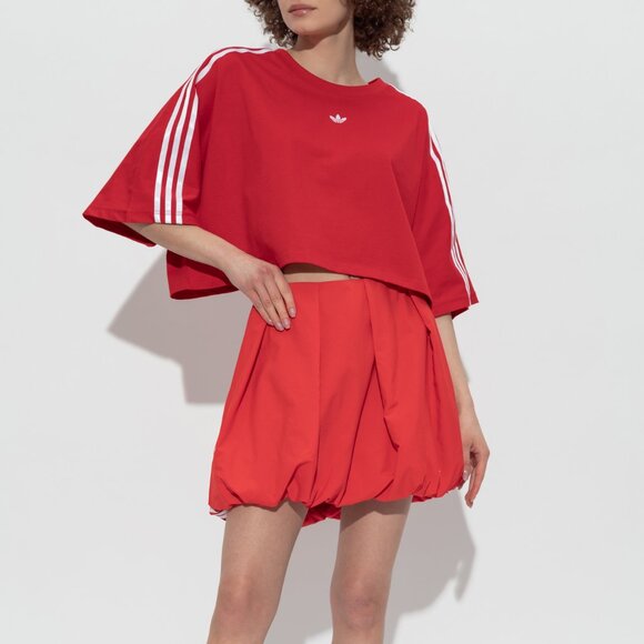 Adidas Originals Adilenium Season 3 bubble Balloon mini skirt in Red - Picture 2 of 5